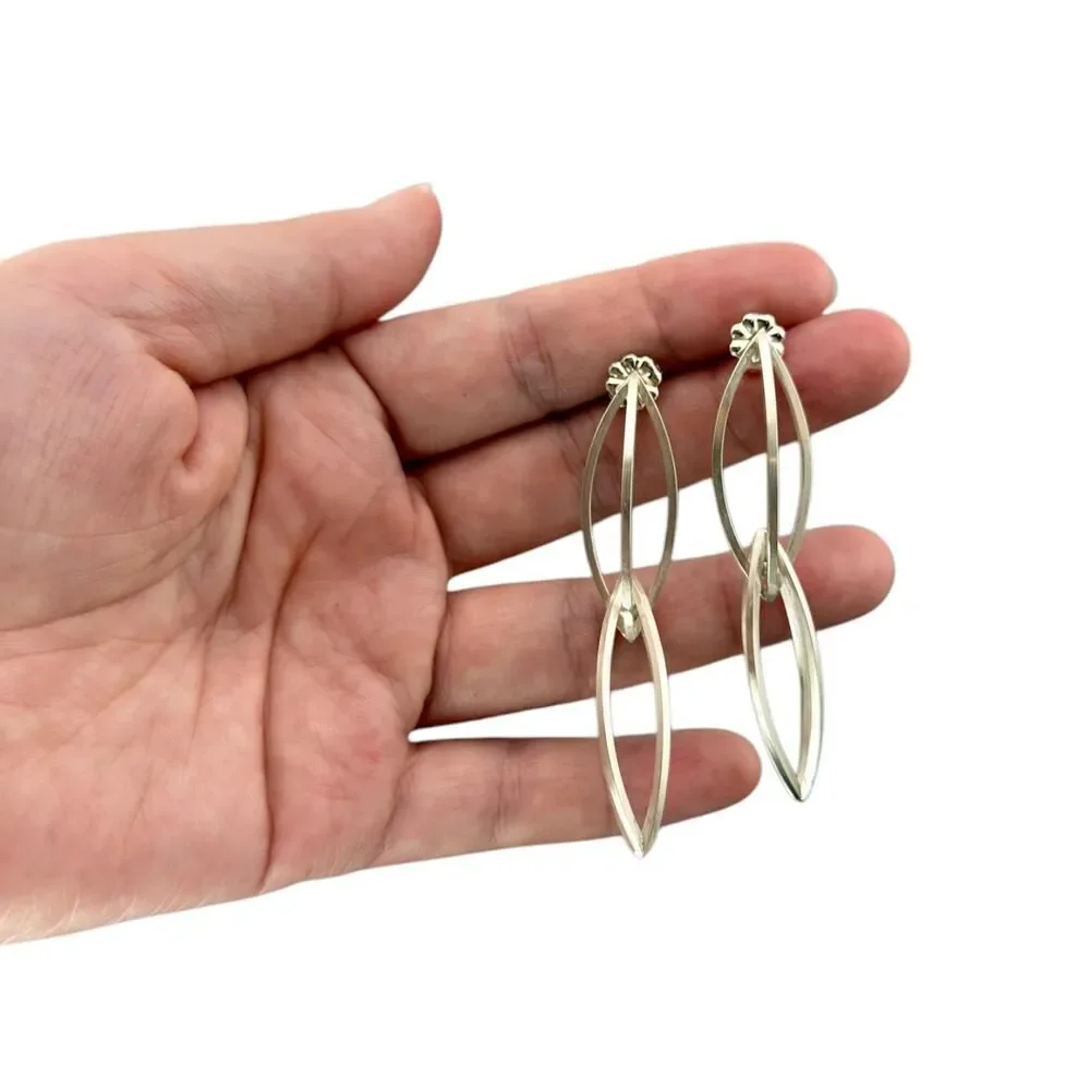 NEW Sterling Silver 3D Earrings by Megu's Attic
